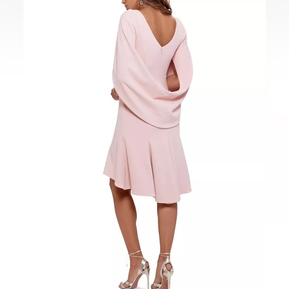 Betsy & Adam Draped Shell Pink MOB Dress - Picture 2 of 13